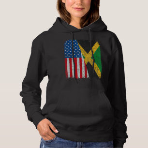 Jamaicaanse Amerikaanse vlag Half USA Jamaica Root Hoodie