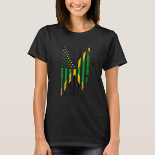 Jamaicaanse Amerikaanse vlag Jamaica Distress USA T-shirt