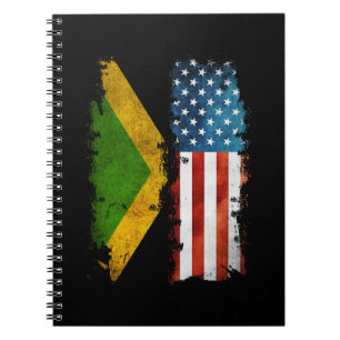 Jamaicaanse Amerikaanse vlag Jamaica Usa Notitieboek