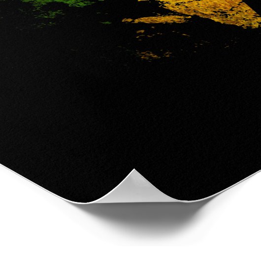 Jamaicaanse Amerikaanse vlag Jamaica Usa Poster (Hoek)