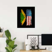 Jamaicaanse Amerikaanse vlag Jamaica Usa Poster (Thuiskantoor)