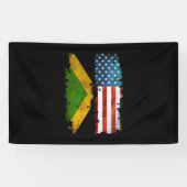 Jamaicaanse Amerikaanse vlag Jamaica Usa Spandoek (Horizontaal)