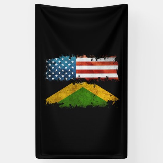 Jamaicaanse Amerikaanse vlag Jamaica Usa Spandoek (Verticaal)