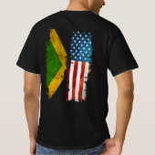Jamaicaanse Amerikaanse vlag Jamaica Usa T-shirt (Achterkant)