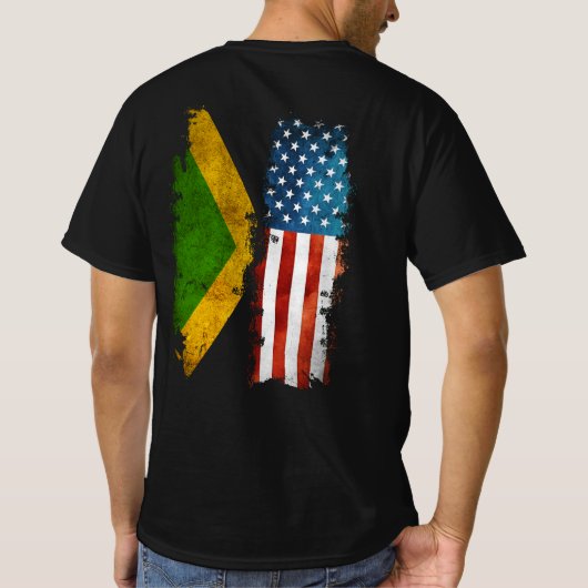 Jamaicaanse Amerikaanse vlag Jamaica Usa T-shirt (Achterkant)