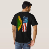 Jamaicaanse Amerikaanse vlag Jamaica Usa T-shirt (Achterkant volledig)
