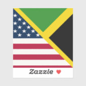 Jamaicaanse Amerikaanse vlag | Jamaica Verenigde S Sticker (Vel)