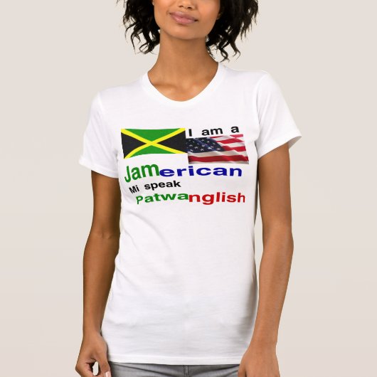 Jamaicaanse amerikaanse vrouwen t-shirt (Voorkant)