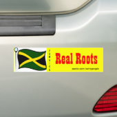 Jamaicaanse bumperstickers, echte wortels bumpersticker (Op auto)