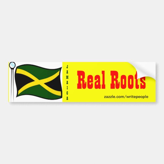 Jamaicaanse bumperstickers, echte wortels bumpersticker (Voorkant)