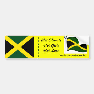Jamaicaanse bumperstickers, hete meisjes bumpersticker