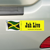 Jamaicaanse bumperstickers — jah live (Op auto)