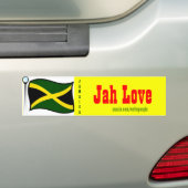 Jamaicaanse bumperstickers — jah live (Op auto)