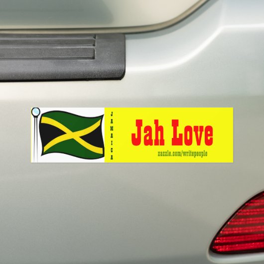 Jamaicaanse bumperstickers — jah live (Op auto)