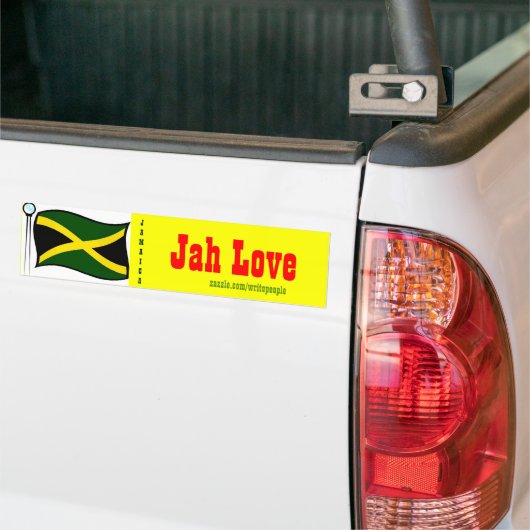 Jamaicaanse bumperstickers — jah live (Op Truck)