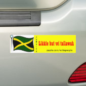Jamaicaanse bumperstickers, maar wi tallawah bumpersticker (Op auto)
