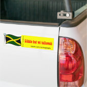 Jamaicaanse bumperstickers, maar wi tallawah bumpersticker (Op Truck)