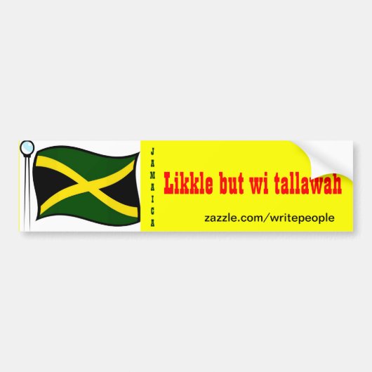 Jamaicaanse bumperstickers, maar wi tallawah bumpersticker (Voorkant)
