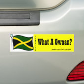 Jamaicaanse bumperstickers - wat een gwaan (Op auto)