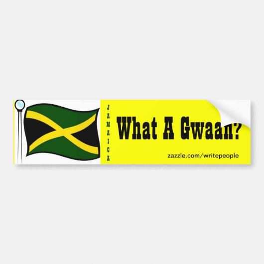 Jamaicaanse bumperstickers - wat een gwaan (Voorkant)