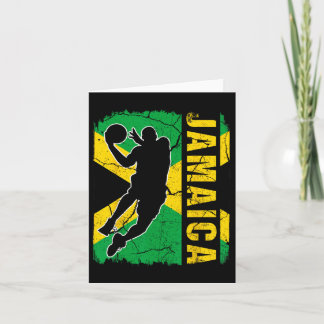 Jamaicaanse Bysketbyll Speler Jamaica Vlag Bysketb Kaart