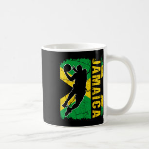 Jamaicaanse Bysketbyll Speler Jamaica Vlag Bysketb Koffiemok