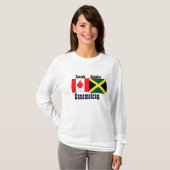 jamaicaanse canadese t-shirts met twee wortels (Voorkant volledig)