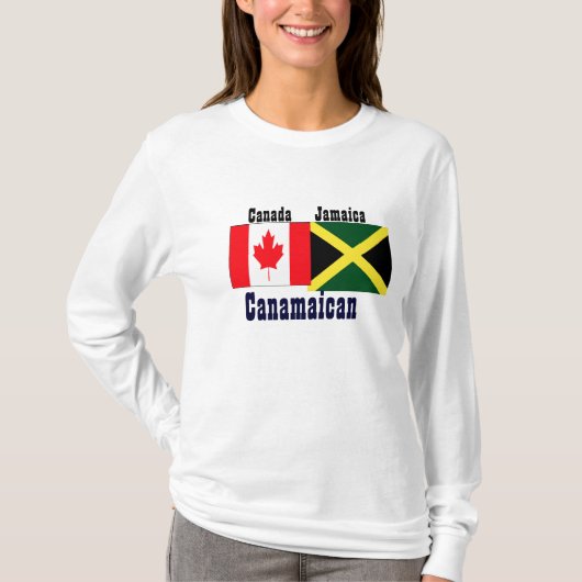 jamaicaanse canadese t-shirts met twee wortels (Voorkant)