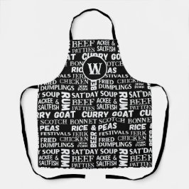 Jamaicaanse chef-kok Monogrammed Kitchen Schort