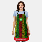 Jamaicaanse chef-kok Rasta gestreepte luipaard pri Schort (Gedragen)