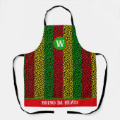 Jamaicaanse chef-kok Rasta gestreepte luipaard pri Schort (Voorkant)