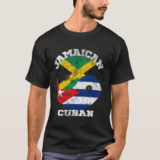 Jamaicaanse Cubaanse vlag Cuba Jamaica vlag T-shirt (Voorkant)