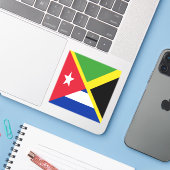 Jamaicaanse Cubaanse vlag | Jamaica Cuba Sticker (Laptop met iPhone)