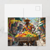Jamaicaanse duwwagen briefkaart (Voorkant / Achterkant)
