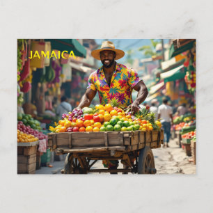 Jamaicaanse duwwagen briefkaart