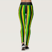 Jamaicaanse Eiland Vibe Gestreepte Leggings (Achterkant)