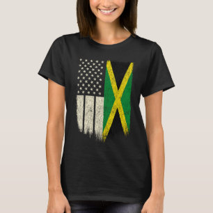 Jamaicaanse en Amerikaanse vlag Jamaica Heritage T-shirt