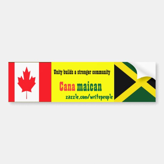 Jamaicaanse en canadese autostickers bumpersticker (Voorkant)