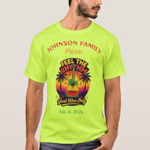 Jamaicaanse familie viering bijpassende tee-shirts t-shirt