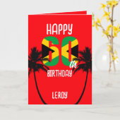 Jamaicaanse gelukkige 60e verjaardag kaart (Gele Bloem)