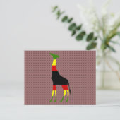 jamaicaanse giraffe briefkaart (Staand voorkant)