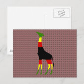jamaicaanse giraffe briefkaart (Voorkant / Achterkant)