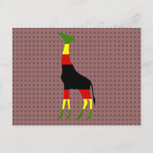 jamaicaanse giraffe briefkaart