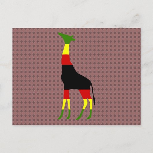 jamaicaanse giraffe briefkaart (Voorkant)