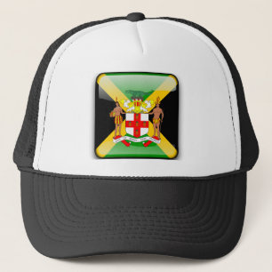 Jamaicaanse glanzende vlag trucker pet