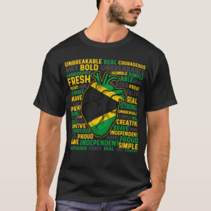 Jamaicaanse hart trots Jamaica vlag erfgoed sterk T-shirt