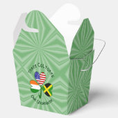 Jamaicaanse Iers-Amerikaanse Shamrock Vlag Geperso Bedankdoosjes (Geopend)