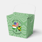 Jamaicaanse Iers-Amerikaanse Shamrock Vlag Geperso Bedankdoosjes (Voorkant Zijde)