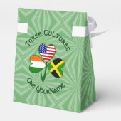 Jamaicaanse Iers-Amerikaanse Shamrock Vlag Geperso Bedankdoosjes (Achterkant)