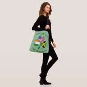 Jamaicaanse Iers-Amerikaanse Shamrock Vlag Geperso Crossbody Tas (Op model)